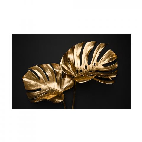 Картина Golden palm leafs 60x90 см, снимка 3 - Картини и рамки