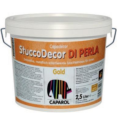 Декоративна шпакловка Stucco DI PERLA 2.5л, злато - Ефектни бои за стени