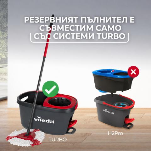 Пълнител зa Vileda Turbo Extra Spin Mop Refill, снимка 9 - Мопове