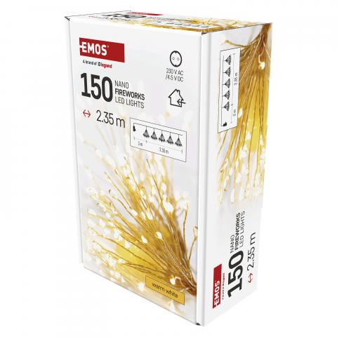 LED светлинна верига-светещи клъстери, 2.35м топло бяло, снимка 2 - Светеща верига