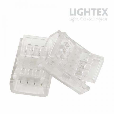Прав конектор за многократна употреба 4PIN за LED лента RGB 10mm 2бр/пакет - Led ленти и аксесоари