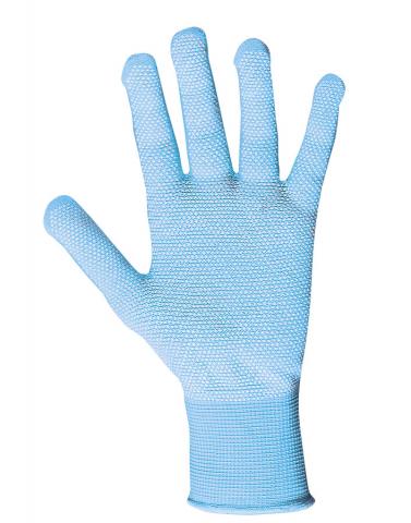 Ръкавици с полимерни капки Funny №9 св. син - Текстилни ръкавици
