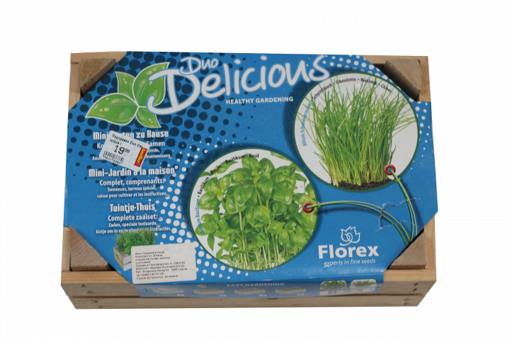 Комплект семена за подправки Duo Delicious I босилек+ див лук - Семена за билки и подправки