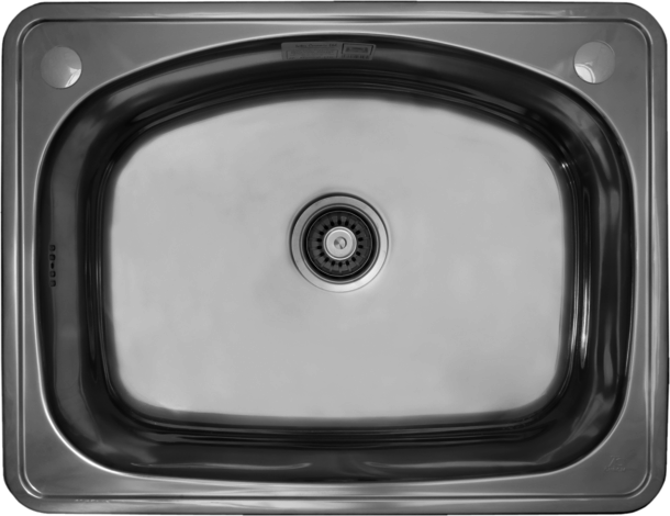 Кухненска мивка  алпака, единична 615х475х180мм - Мивки алпака
