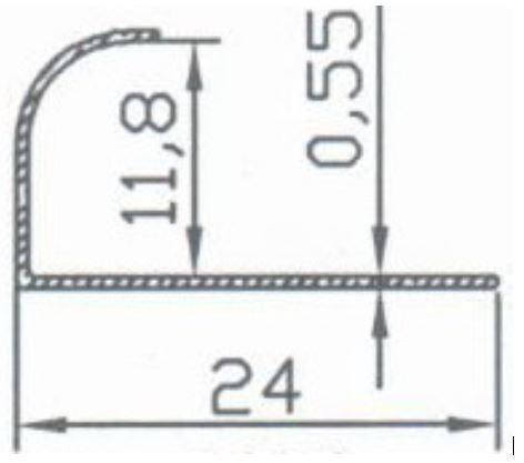 Външен ъгъл злато полиран 12mm / 250см, снимка 2 - Профили