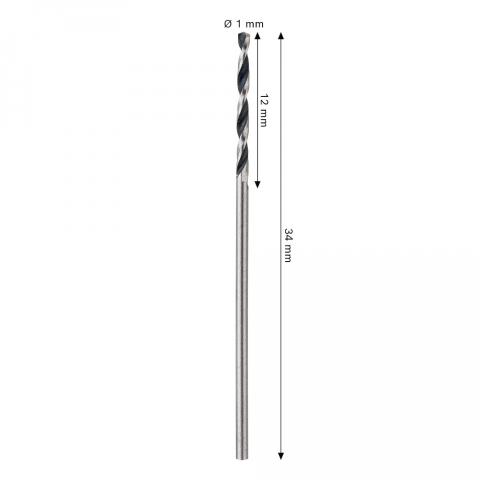 Свредло Bosch Metal HSS 1х12х34 мм 2 бр., снимка 2 - Свредла за метал