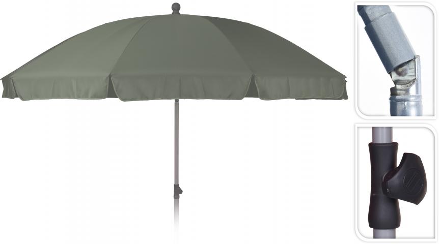 Балконски чадър ф250см, тъмно сив - Балконски чадъри