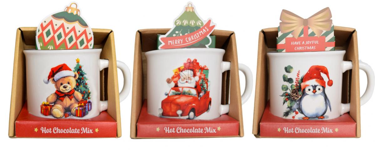 Коледен мъг с горещ шоколад - Коледни артикули