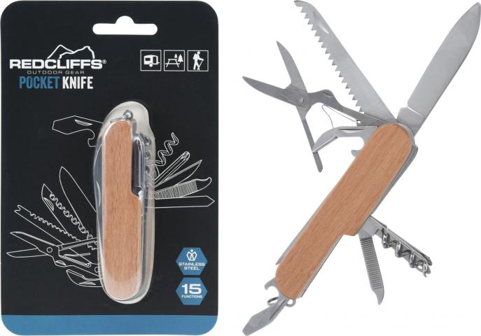 Мултифункционално къмпинг ножче 15 в 1 - Съдове и прибори