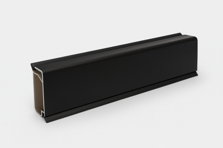 Водобранна алуминиева лайсна ALU25, черен мат 3 м, снимка 2 - Первази и лайстни