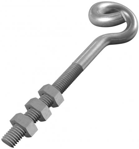Кука болт 10х140мм поцинкована - Такелаж