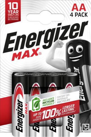 Батерии Energizer MAX AA, 4 бр. - Батерии