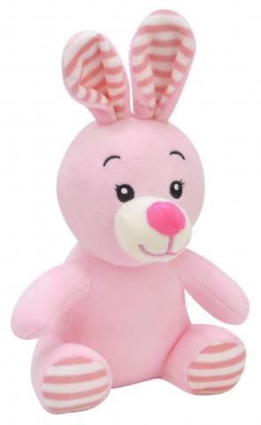 Плюшено зайче, розово, 14см - Плюшени коледни играчки