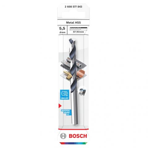 Свредло Bosch Metal HSS 5.5х57х93 мм, снимка 2 - Свредла за метал