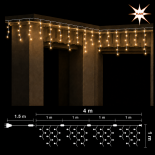 Висулка Каучук с флаш LED 240 бр. бели