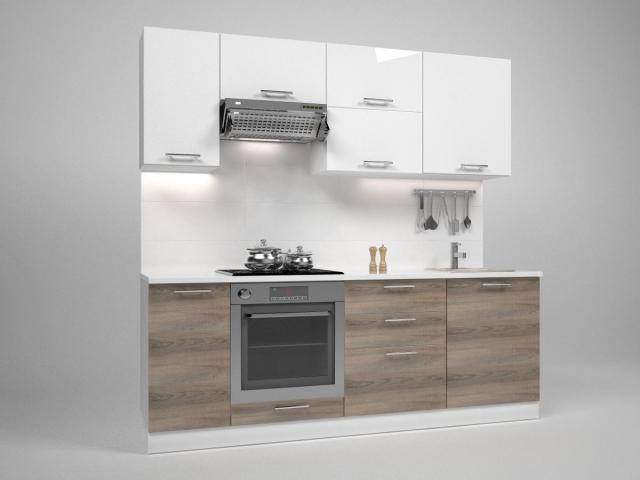 Трейси Шкаф горен ВМ 80х36x34 см, бял, снимка 3 - Модулни кухни с онлайн поръчка