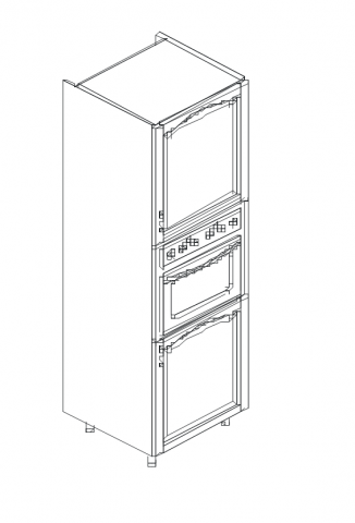 Ава шкаф колона за вграждане на фурна  и микровълнова 60х60 - Кухни по проект в магазин