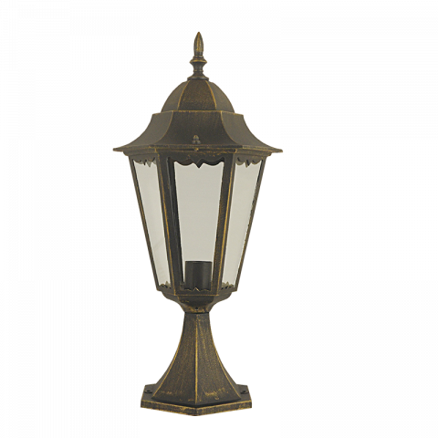 Градинска лампа Опатия 50 см 100 W Е27 IP44 жълта патина - Градински лампи