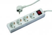 Разклонител 4 гнезда 3x1.5mm2 с ключ
