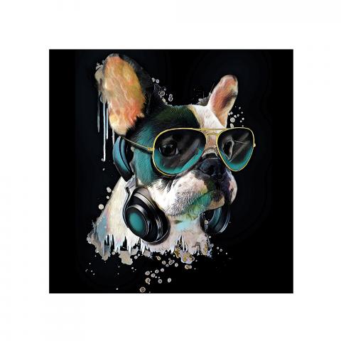 Картина Cool French Bulldog 50x50 см, снимка 3 - Картини и рамки