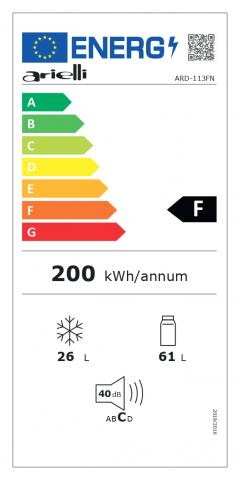 Хладилник с камера ARIELLI ARD-113FN, снимка 4 - Хладилници и фризери