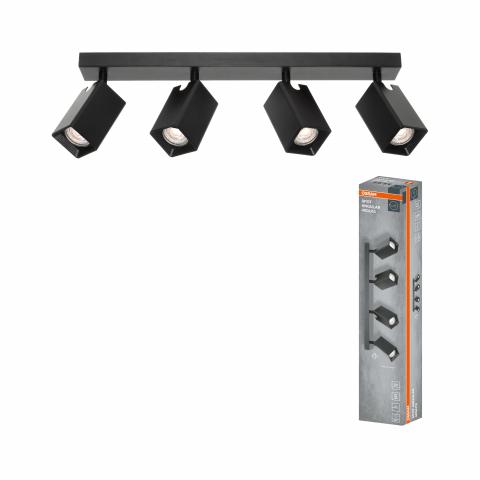 Спот четворка ANGULAR GU10 черен OSRAM, снимка 3 - Спотове
