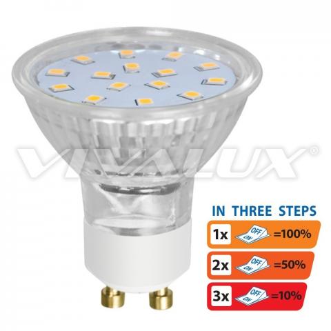 LED крушка 3степенна 5W GU10 3000K - Лед крушки gu10