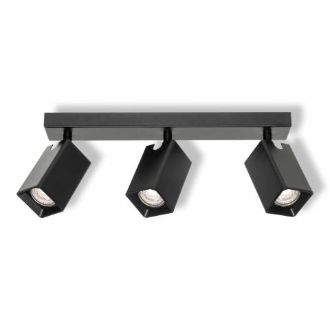 Спот тройка ANGULAR GU10 черен OSRAM - Спотове