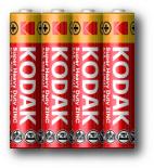 Цинкова батерия Kodak Super Heavy Duty R03/AAА 1.5V 4бр. фолио