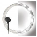 LED нано нишка със соларен панел, 12м студено бяла