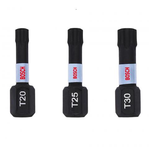 Комплект битове Impact Control T 25 мм Bosch 3 бр., снимка 2 - Битове