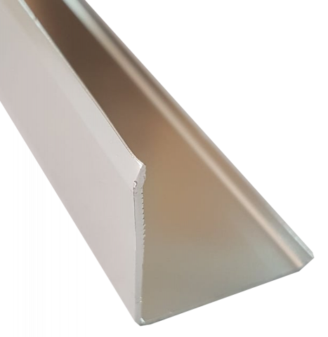 Ъглов профил 20х20мм алуминиев сребро полирано - Профили от алуминий и стомана