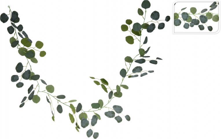 Изкуствено растение-гирлянд, листа от евкалипт - Единични цветя