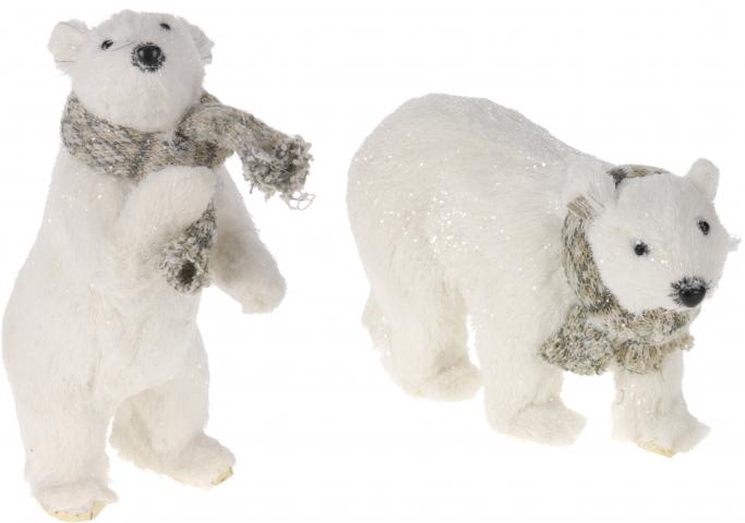 Коледан фигурка Бяла мечка 2 вида - Коледни фигури