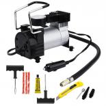 Метален компресор 12V 10 bara и кит за залепване на гума
