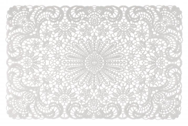 Подложка за хранене Lace 45x30 см бял - Подложки