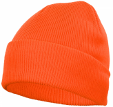 Плетена шапка, сигнално оранж