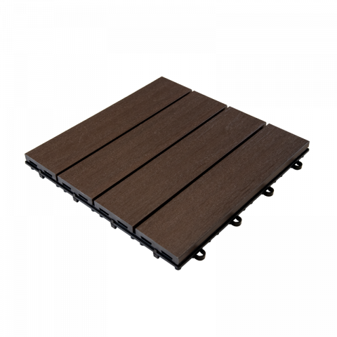 Декинг WPC плочкa PREMIUM 30х30x2,8cm, Орех - Дървени плочки