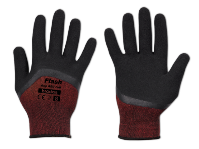 Ръкавици FLASH GRIP RED FULL латекс, размер 10 - Ръкавици от изкуствени материи