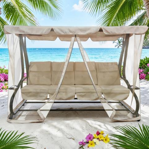 Люлка четириместна 220x122x167 см AirRelax, снимка 2 - Метални люлки