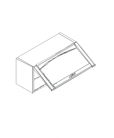 Талпи горен шкаф с една клапваща врата 80х29х35.3 - Кухни по проект в магазин