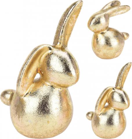Златен заек 9см - два дизайна - Великденска украса
