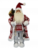 Фигура Дядо Коледа 46см, бяло-червен