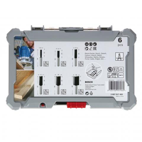 Комплект прави фрезери 6 мм Bosch 6 бр., снимка 3 - Фрезери, зенкери