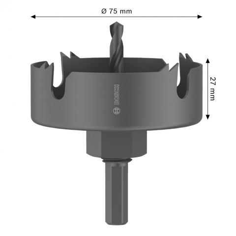 Боркорона Bosch WD 75 мм, снимка 2 - Боркорони за дърво