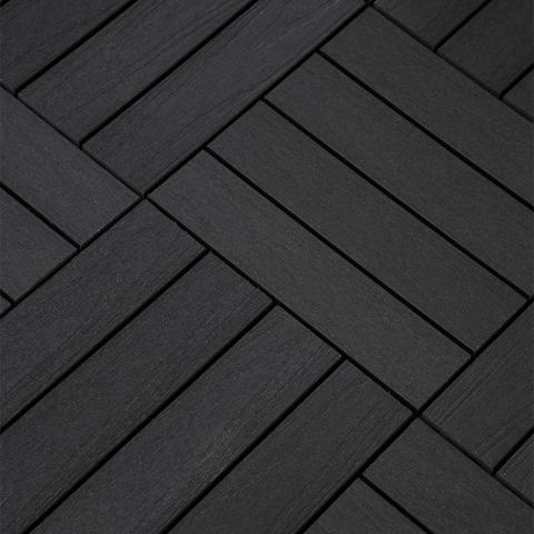 Декинг WPC плочкa PREMIUM 30х30x2,8cm, Графит, снимка 4 - Дървени плочки