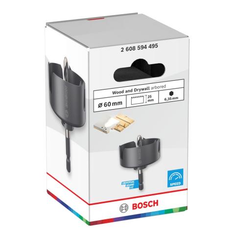 Боркорона Bosch WD 60 мм, снимка 3 - Боркорони за дърво