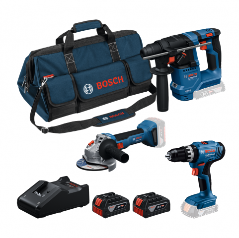 Акумулаторен комплект Bosch Blue GSB+GBH+GWS+2xGBA 4.0Ah+GAL18V-40, снимка 11 - Акумулаторни комплекти