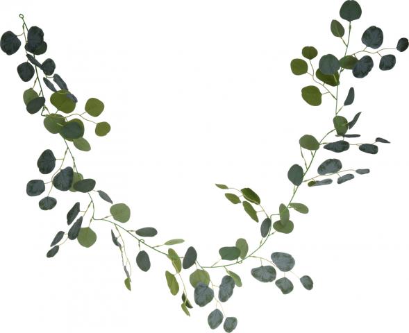 Изкуствено растение-гирлянд, листа от евкалипт, снимка 2 - Единични цветя