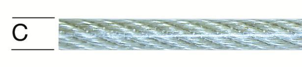 Въже поцинковано PVC 2/3мм - Метални въжета